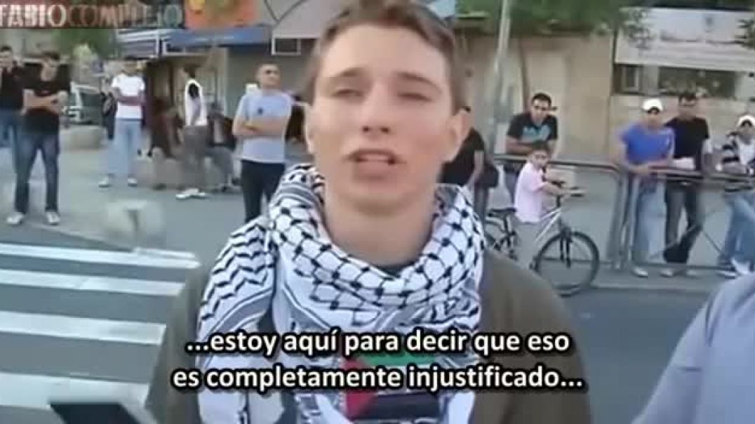 Judio golpeado por apoyar Palestina