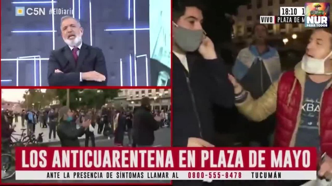 Argentinos en la calle  hablando claro  sobre el engaño C-19