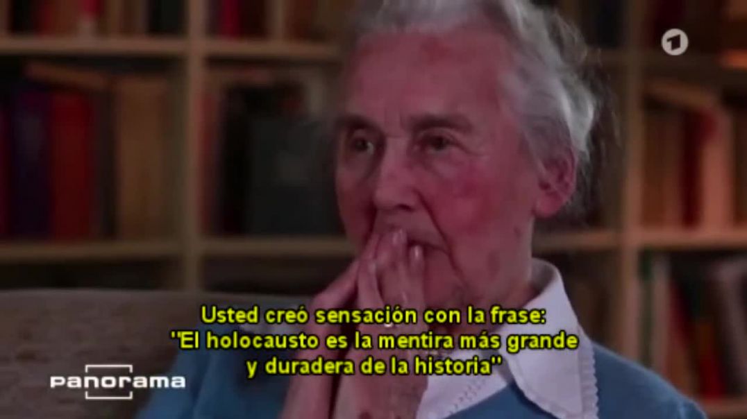 Ursula Haverbeck,  desmonta el holocausto en Tv Alemana.