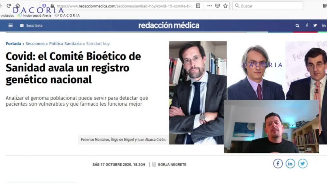 ¡ATENCIÓN ESCÁNDALO! REGISTRO GENÉTICO ESPAÑOL MEDIANTE LAS PCR!!!