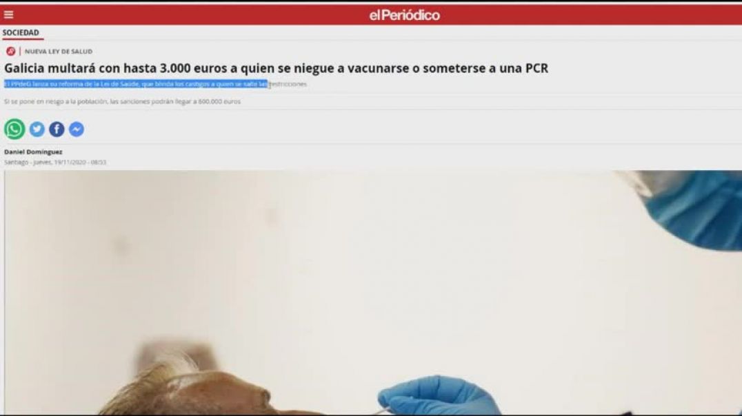 Galicia multará con hasta 3.000 euros a quien se niegue a vacunarse o someterse a una PCR
