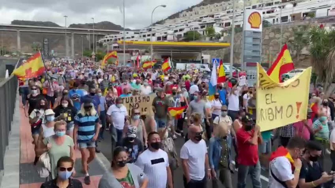 Manifestación multitudinaria en Gran Canaria