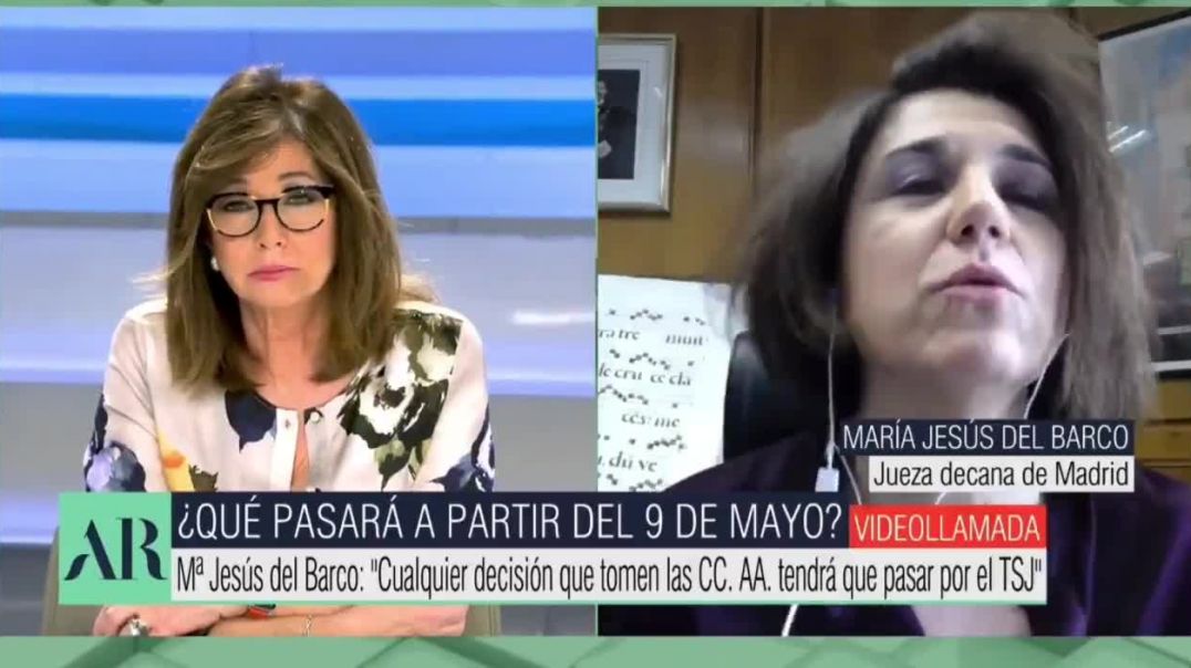 María Jesús del Barco, jueza decana de Madrid responde a Carmen Calvo
