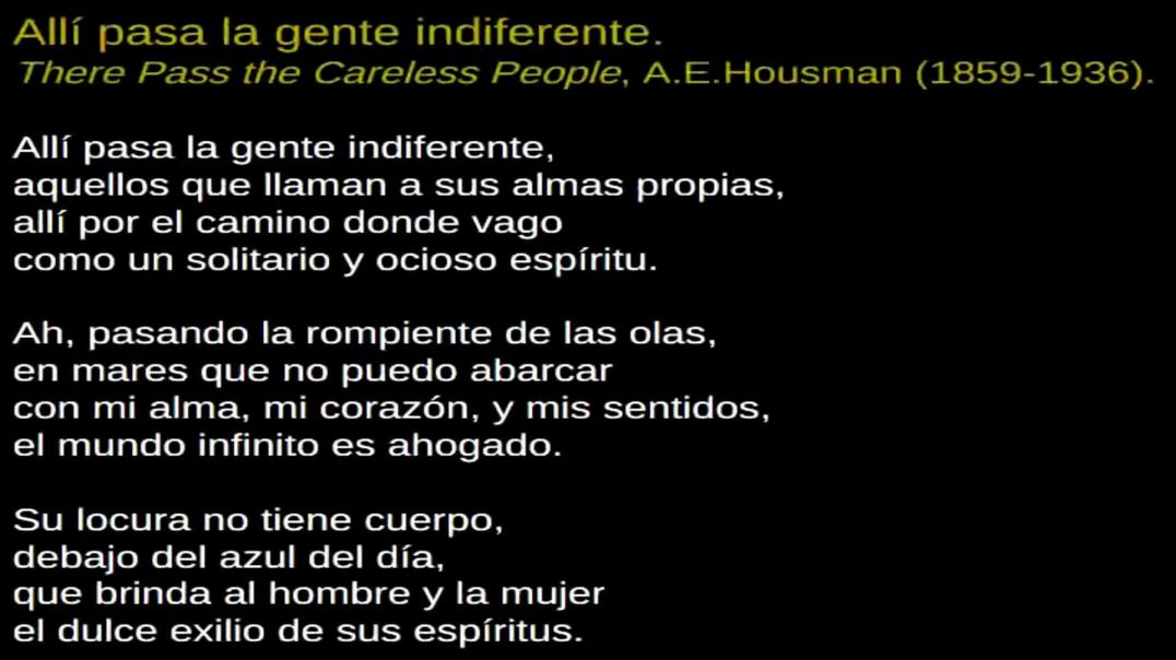 Allí Pasa la Gente Indiferente - A. E. Housman